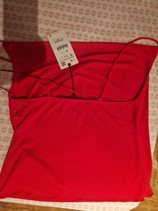 Top Zara Rojo Talla S