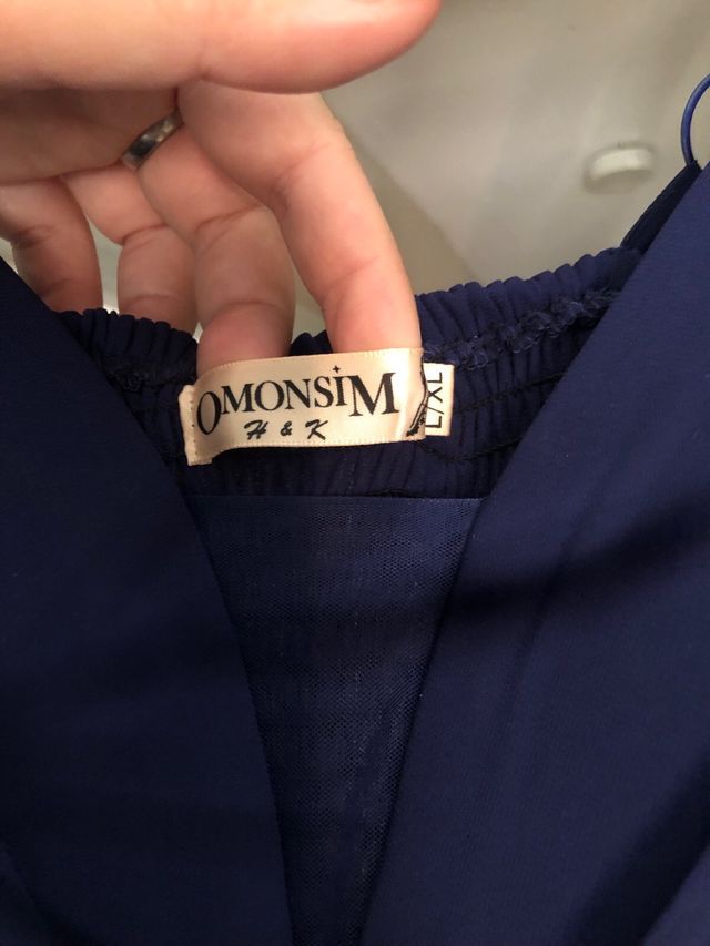 Vestido largo azul para bodas. Talla L/XL