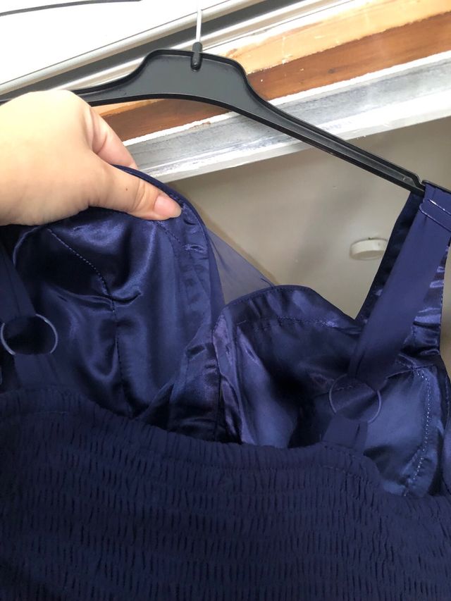 Vestido largo azul para bodas. Talla L/XL