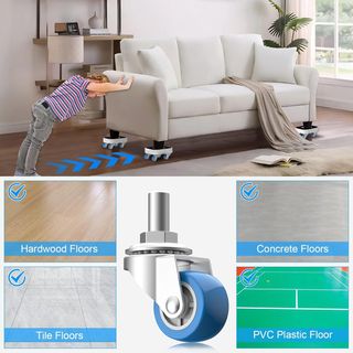 Set 4 Rotelle per Mobili 360° CD052