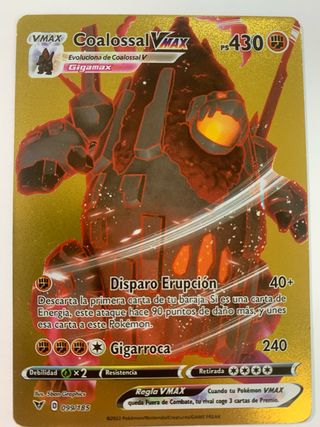 Pack 3 Cartas Pokémon VMAX Doradas