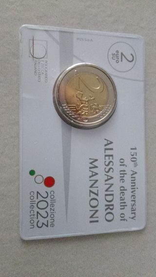 Coincard 2€ Italia 2023 Alessandro Manzoni FdC