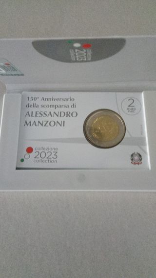 Coincard 2€ Italia 2023 Alessandro Manzoni FdC