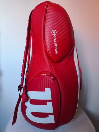 Raquetero Profesional Wilson Countervail Rojo.