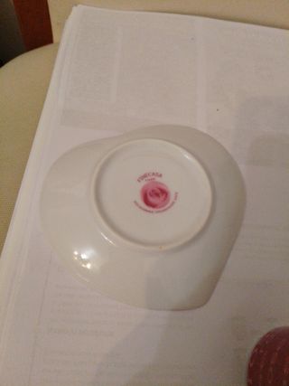 Servizio caffè 12 pezzi rosa e bianco