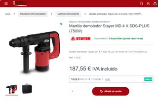 Stayer MD4 Martillo Demoledor SDS Plus 5J
