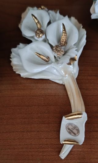 5 Pezzi Vintage Capodimonte Fiori