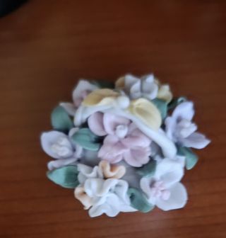 5 Pezzi Vintage Capodimonte Fiori