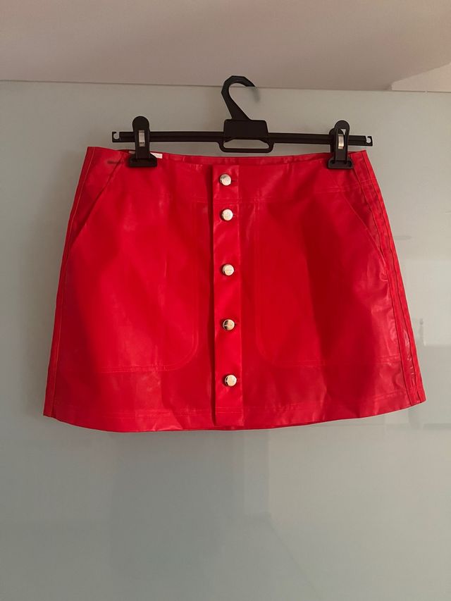 Minifalda Fiorucci x Adidas Roja