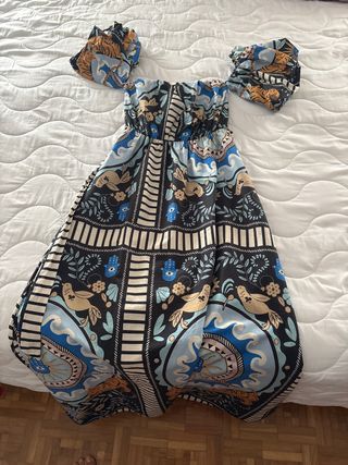 Vestido largo estampado