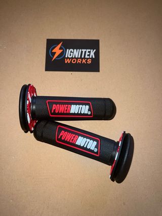 Puños moto rojos