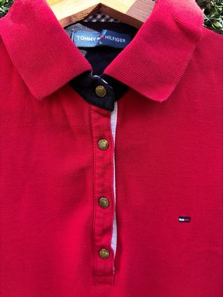 Polo Tommy Hilfiger Mujer Rojo Vintage Slim Fit