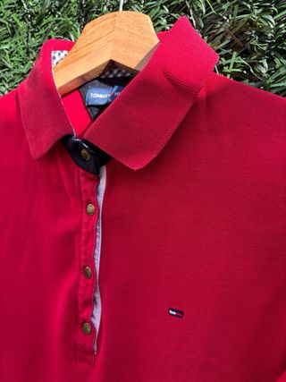Polo Tommy Hilfiger Mujer Rojo Vintage Slim Fit