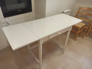 Escritorio Ikea Ingatorp extensible blanco lacado