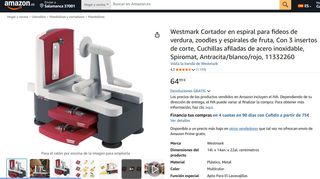 Cortador Frutas y Verduras Westmark Spiromat