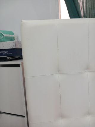 Cabezal de cama polipiel blanco