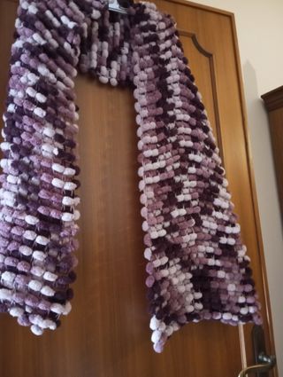 Sciarpa donna viola e bianca