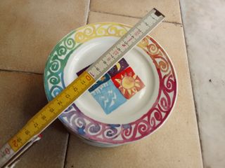Set Piattini Porcellana Decorati Arcobaleno