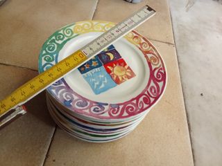 Set Piattini Porcellana Decorati Arcobaleno