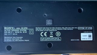 Barra de Sonido Sony Negra con sub