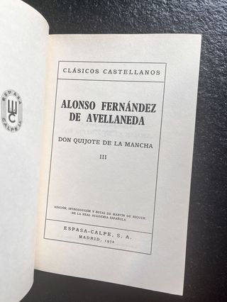 El Quijote de Avellaneda