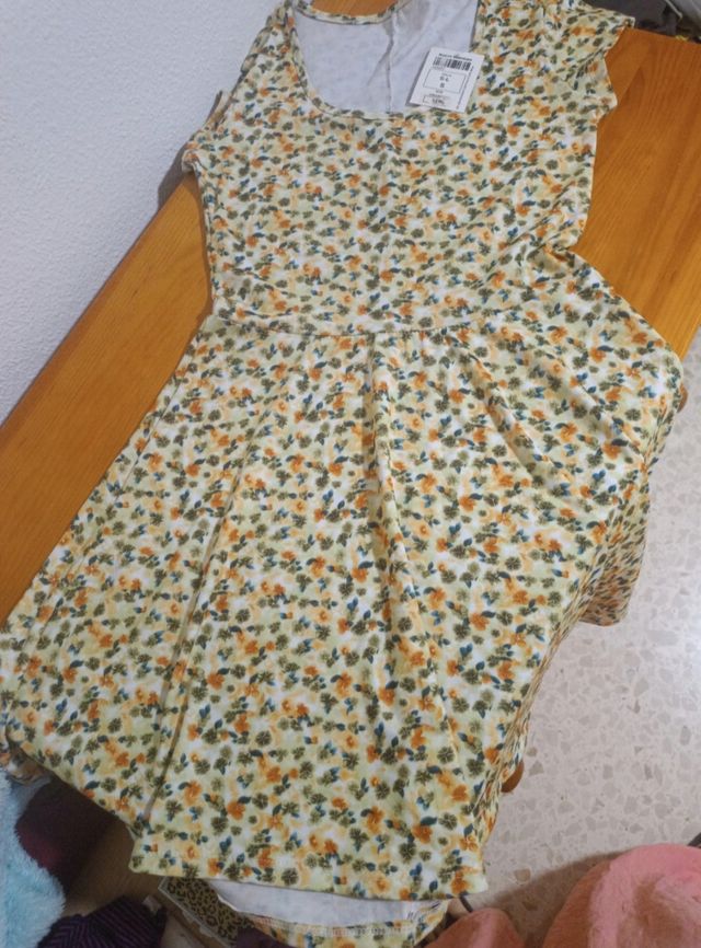 Vestido floral amarillo talla S
