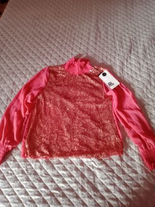 T-shirt dolcevita Pink Black nuova