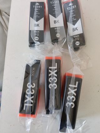 Cartuchos Tinta Impresora 33XL y T33 (Color y Negr
