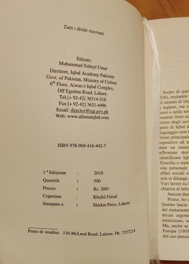 Mustansir Mir & Vito Salierno, Iqbal