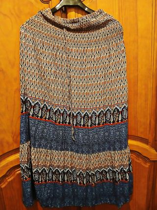 Falda larga multicolor verano