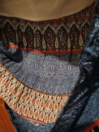 Falda larga multicolor verano