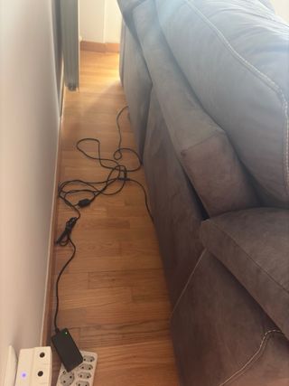 Sofá gris de 2 plazas que se puede separ entre ell