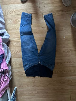 Pantalón vaquero premamá azul grande