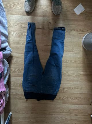 Pantalón vaquero premamá azul grande