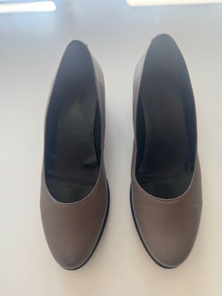Zapatos Mimao grises cuña talla 38