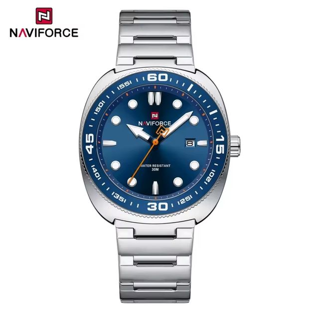 Reloj Naviforce Hombre Azul y Plateado