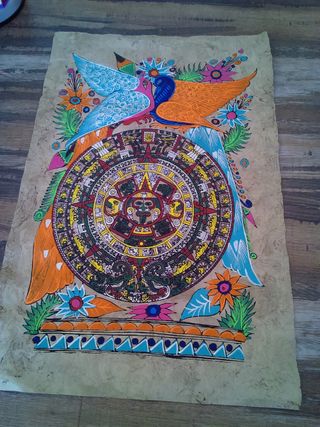 Papiro Mexicano Original Arte Maya
Medidas 58 x 39