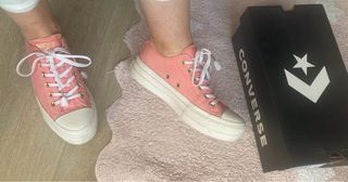 Zapatillas Converse coral plataforma