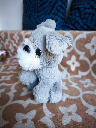 Lote Peluches Perro, Flamenco y Muñeca