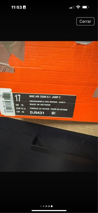 Zapatillas Nike air Jordan zoom Jump talla 51.5