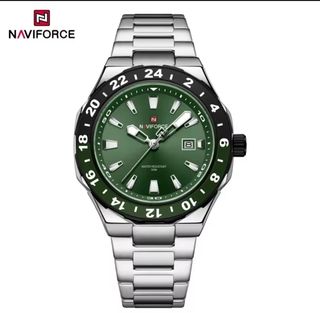 Reloj Naviforce Hombre Verde y Plateado