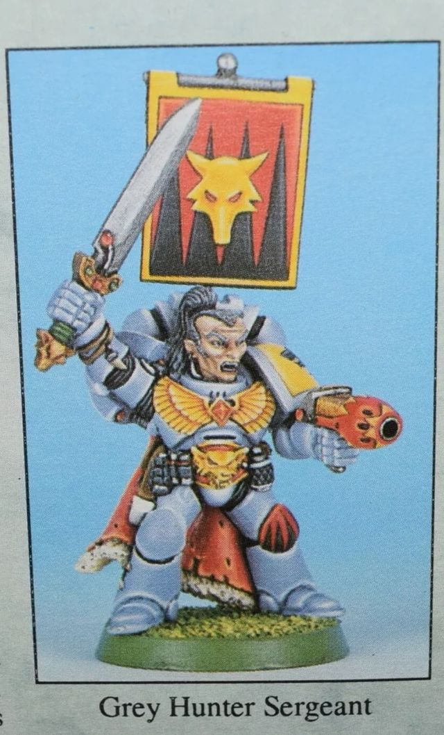 Grey Hunter Sergeant + 5 Space Wolves (1992)