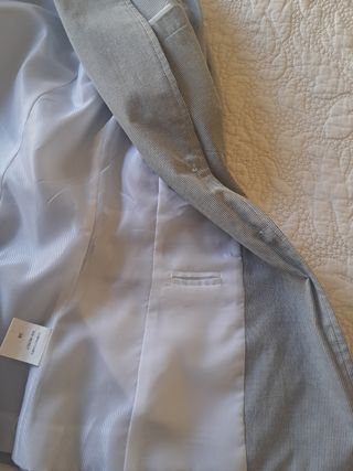 Chaqueta de rayas azul y blanca Talla M,