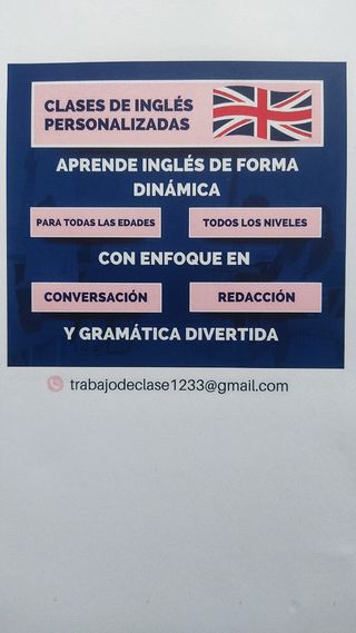 Clases de inglés, todos los niveles.