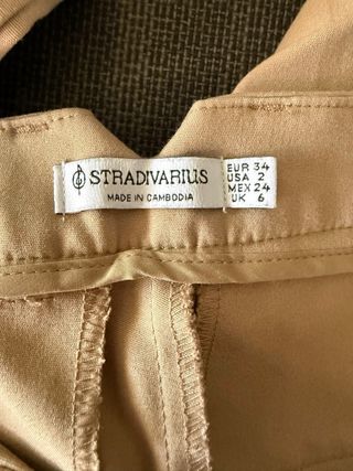 Pantalón vestir beige talla 36