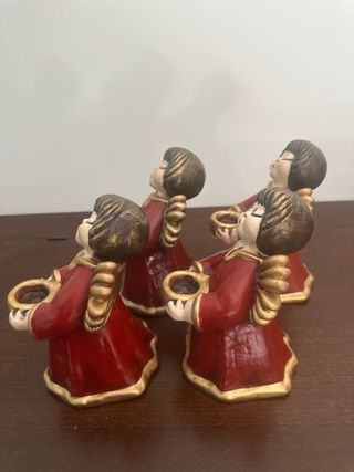 Set 4 Angeli THUN Rosso e Oro