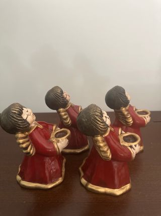 Set 4 Angeli THUN Rosso e Oro