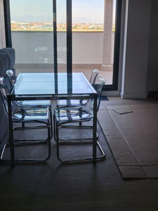 Mesa de cristal extensible Ikea