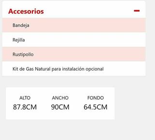 Cocina de gas butano 90 cm Inox
COCI90BX