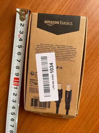 Cable Impresora Amazon Basics USB 2.0 Negro